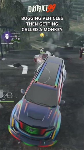I Bugged Vehicles In District 99 (GTA RP) FiveM Server #fivem #fivemroleplay #gtarp #gtaroleplay