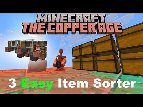 Easy Copper Golem Sorting System Tutorial! (3 Design) Minecraft Java & Bedrock! 1.21.9