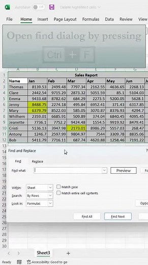 How to Delete Highlighted Rows in Excel