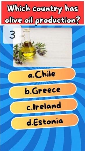 Which country has olive oil production? #quiz
