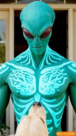 Alien vs. Dog: Who Wins? 👽🐶 #Shorts