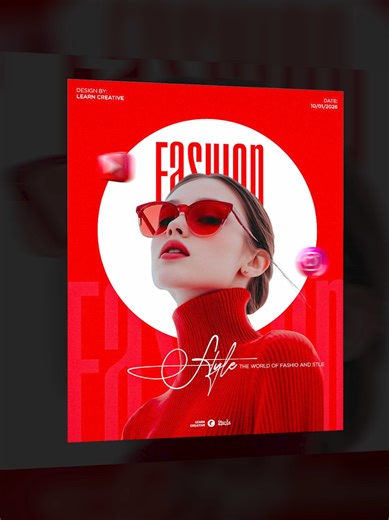 Modern poster design idea in Photoshop Video on YouTube (Learn Creative Channel) Link in bio Follow for more Modern poster design in Photoshop, Photoshop tutorials, learn creative #moderndesign #poster #posterdesign #photoshoptutorial #photoshop learncreative
