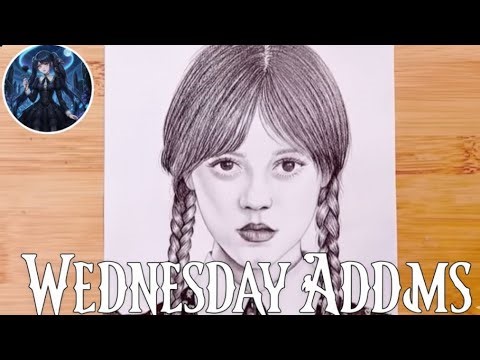 How to Draw Wednesday Addams Drawing Tutorial (step by step) || Netflix Wednesday