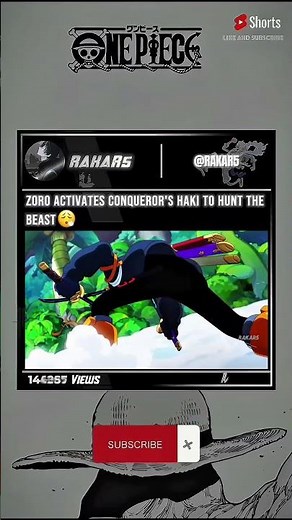 Zoro activates Conqueror's Haki to hunt the beast | one piece anime
