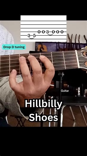 Hillbilly Shoes Intro Guitar Tutorial How to play the fast picking intro to Hillbilly Shoes by Montgomery Gentry on guitar, focusing on the driving line that sets up the song. The part blends quick alternate picking with smooth movement across the strings, so staying relaxed and even is the key to keeping it clean at speed. A great example of how controlled picking and timing create that energetic country feel. #guitarlesson #guitartok #hillbillyshoes