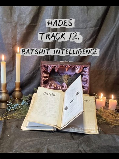 HADES TRACK 12. BATSHIT INTELLIGENCE 🦇 Surprise! I was a winner in the #hadestracklist event, and I got track 12! I am beyond grateful for this opportunity, and will cherish it forever. Not only did I get an INSANE box, but I’m in love with this snippet. Love this album so far 🖤 @Melanie Martinez @Atlantic Records #littlebodybigheart #melaniemartinez #hadesalbum #stopmotion