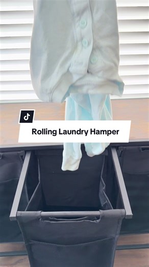 Organized Laundry with a Rolling Hamper: A Space-Saving Solution