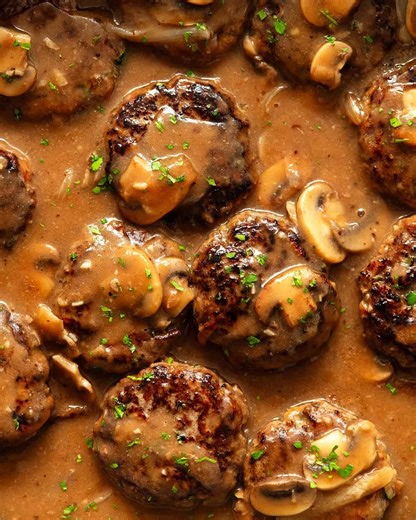 ⭐️JUST IN⭐️ Rissoles are good…but mushroom-gravy-smothered rissoles? Next level good!👌 https://www.recipetineats.com/mushroom-gravy-smothered-rissoles/ | RecipeTin