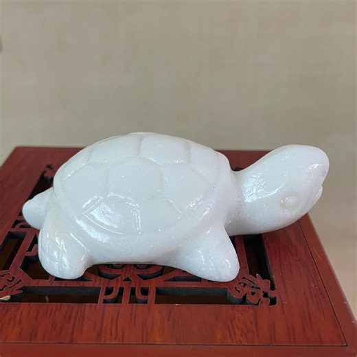 Natural White Jade Turtle Statue Figurine, Hand-carved Animal Collection Yard Home Decor Gift . - Etsy