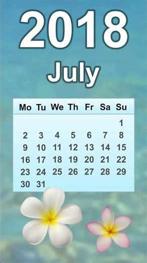 July 2018 Calendar