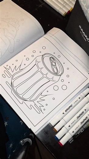 Coloring a Soda Can 🥤 | Relaxing Coloring