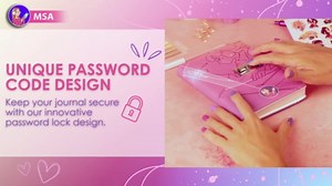 MSA Official Diary with Lock Leather Diary Journal with Combination Lock Adults Locked Journal with Bookmark Pen Holder Personal Password Lockable Notebook Hardcover Agenda with Stickers