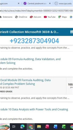 SAM Excel Module 9 Formula Auditing, Data Validation and Complex Problem Solving