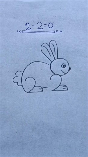 Rabbit 🐇🐰 drawing with Simple trick 😉😀#easyhouse #drawing #art