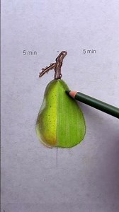 How to draw a pear 🍐 #drawing #illustrative #art #artandcraft #artandcraft #charcoaldrawing