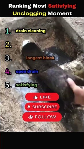 Ranking Pipe Clogs Getting Absolutely Cleared #satisfying #cleaning #asmr
