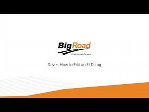 Driver - Edit an ELD Log