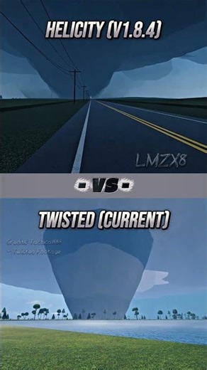 New Helicity (V1.8.4) #vs Twisted Tornado Comparison 🌪️ #helicity #roblox