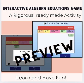 Equations Soccer Game Leveled Practice