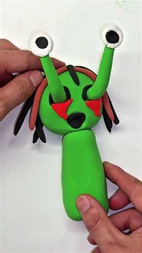 Making Sprunki Green Vineria Sculptures Incredibox #funny #clay #plasticine #kids #incredibox