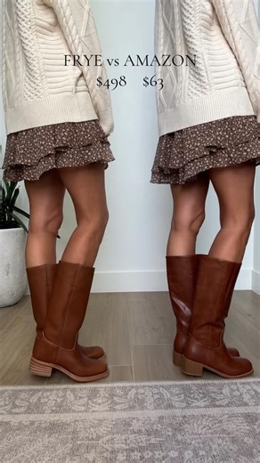 Frye vs Amazon The Frye campus boots are everywhere for fall 2025 and they are the perfect fall boot. They are so pricey and I found a pair that looks so similar for so much less on amazon. They are not genuine leather like the frye boots but I love the look. 👀 > > > 🎀🎉 https://humireviews.com/cozy-fall-looks-from-amazon 🎀🛒Like our page Punk Rock Nurse as we share our stories, offer tips and tricks, and connect with other like-minded individuals who share our passion for nursing. #nurse_lif