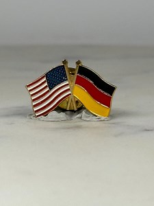 USA Germany Flag Pin: Enamel Gold Tone - Diplomatic Theme Accessory - Etsy