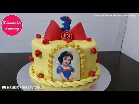 princess snow white cake princess torte 3rd 3 year birthday design ideas decorating tutorial video