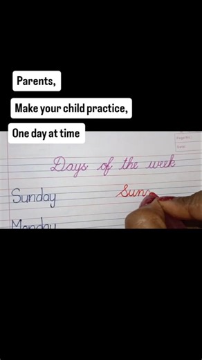 How to Write in Beautiful Cursive | Day of the Week Handwriting Practice | Easy Cursive Writing