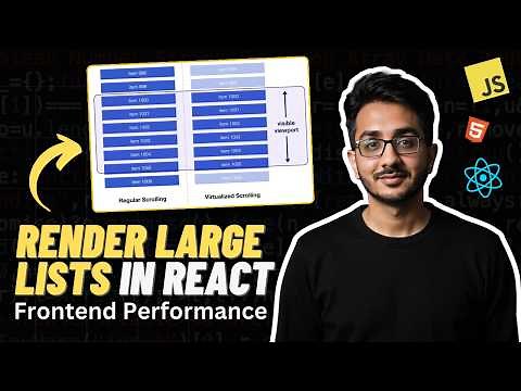 How to render LARGE lists in React? | Frontend System Design