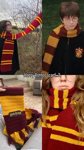 Crochet by Enchanted Threads | India | Dehradun on Instagram: "Happy Potter crochet handmade scarf! [crochet, harry potter, handmade, made in india] #explore #harrypotter #crochetscarf #handmade"