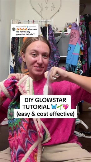 Replying to @Ren🌱🌀 easy, cost effective DIY glowstar tutorial!! 🦋🌱💖 shoutout to @tampaflows for teaching me this 🥰 #flowstar #edm #ravetok #flowtok #glowstar