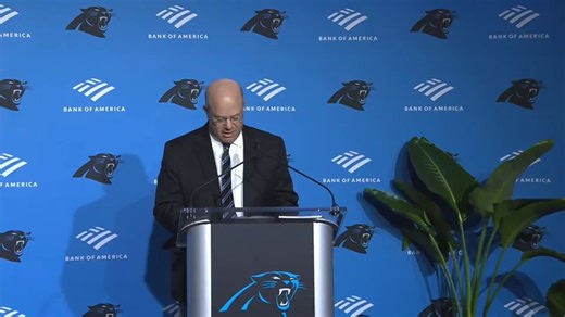 Let me take you in the way back machine, to when #Panthers owner David Tepper introduced Dave Canales, Dan Morgan, and Brandt Tilis for the first time on February 1st, 2024 🫵It's been a constant improvement year over year #KeepPounding