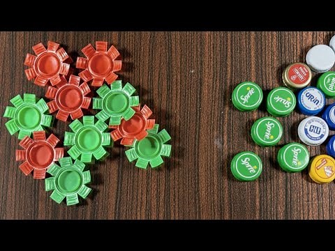 How to Make a Beautiful Pinwheel Flower Decoration | DIY Bottle Cap Craft ♻️