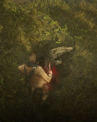 crocodile hunting with a knife, RDR2 #wildwest #arthurmorgan #rdr2