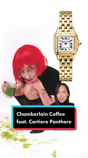 Shes so cool (which is why im surprised by how she needed to assert it-girl status with the watch still?) I need @girlbosstown thoughts!! #emmachamberlain #chamberlaincoffee #cartier #cartierepanthere #fashion #styling