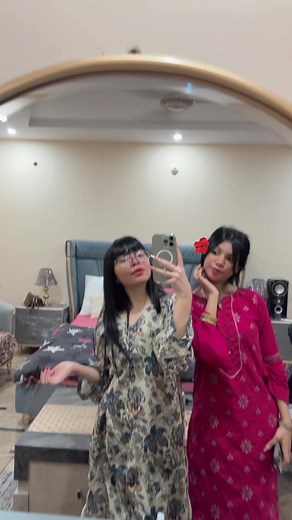 Captivating Selfie Moments in Traditional Pink Attire