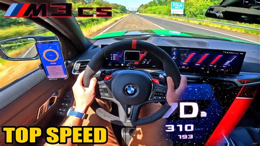 2023 BMW M3 CS G80 – 311KMH (193MPH) Autobahn POV Top Speed Run