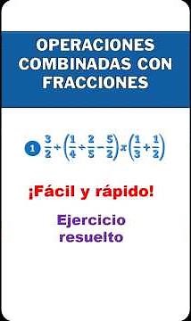 Combined operations with fractions addition subtraction multiplication and division #math #quidim...