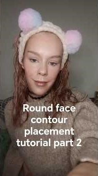 Round face contour placement tutorial part 2 💄 #roundface #contourmakeup #contourtutorial