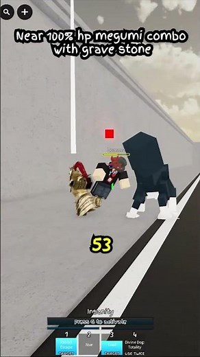 near 100% dmg megumi combo jjs #jjk #jjs #jujutsushenanigans #jujutsukaisen #roblox