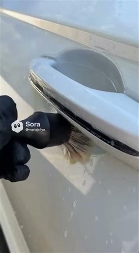ASMR satisfying brushing car detailing #detailing video