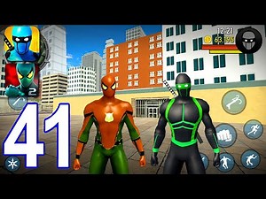 Blue Ninja, Superhero Vs Power Spider 2 - Gameplay Walkthrough Part 41 Gangster City (iOS, Android)