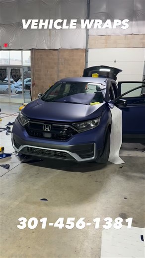 Professional Tint Rims & Tires on Instagram: "This is day two on wrapping this Honda CRV Let G&S wrap your vehicle next 1301 Hampton Park Blvd Capital Heights Md 20743 301-456-1381"