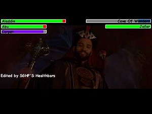 Aladdin (2019) Cave of Wonders Scene with healthbars