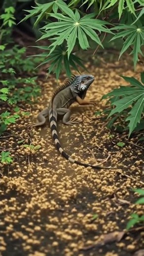 Iguana Adapting to the environment #costarica #nature #viral #travel #iguana #ai #walking #reptiles
