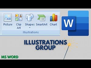 Insert Picture, Clip Art, Shapes, Smart Art, Chart in MS Word. Illustrations Group.
