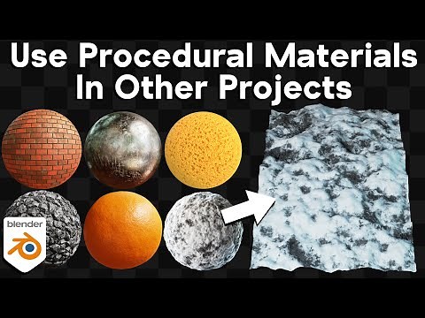 How to Use Procedural Materials in Other Blender Projects