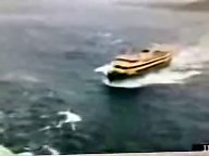 Manly Ferry punches through massive wave