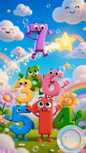 Meet the Colorful Number Friends! 🎨 #shorts