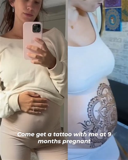"This tattoo is a beautiful way of highlighting the changes in my body and in my life. Becoming a mom is literally the biggest transformation I will ever go through and this beautiful belly henna is a great way to celebrate this rite of passage” Benoit got a tattoo in Montreal, on her 9 month pregnant belly. Her tattoo was just temporary but still very meaningful. | Super Mommy